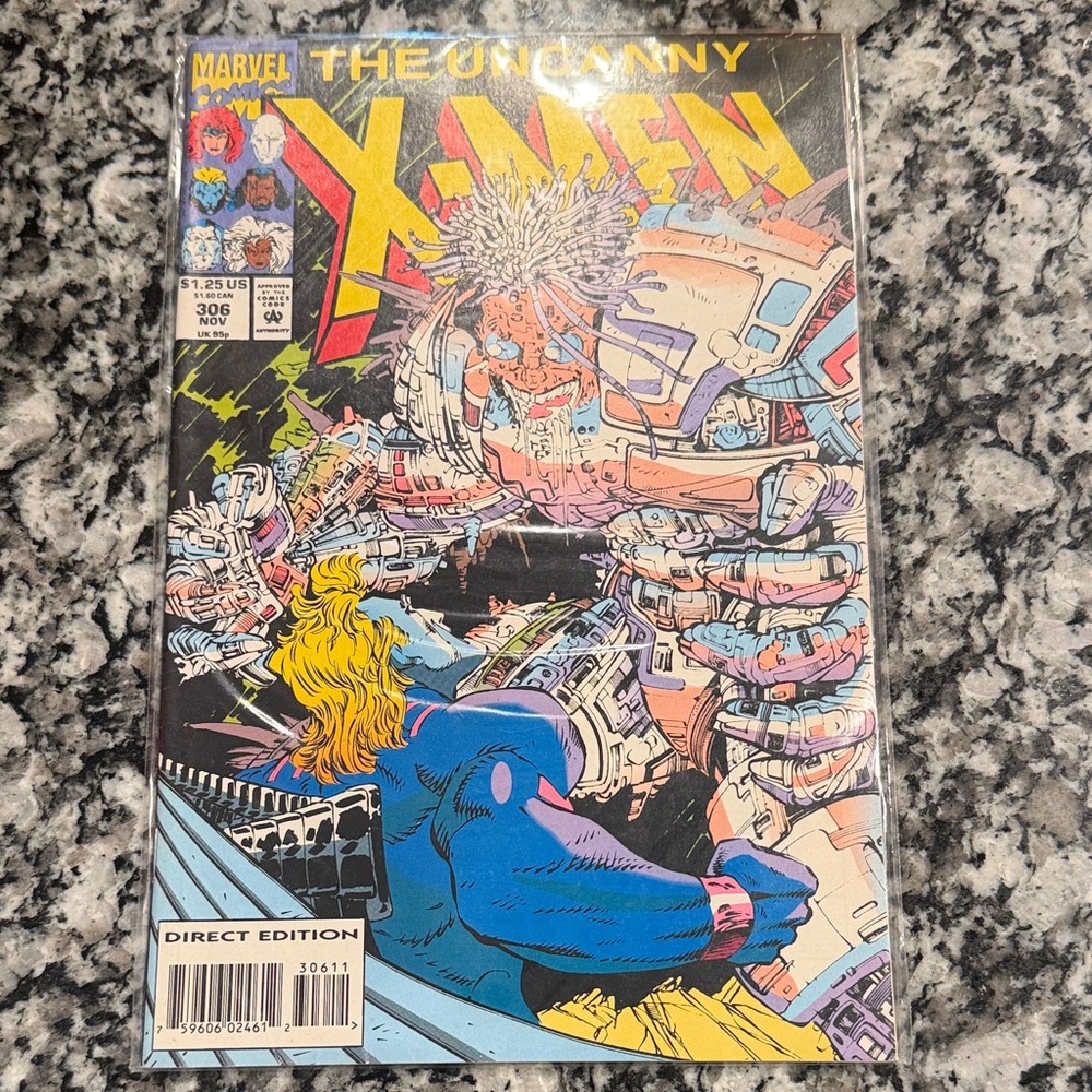Marvel X-Men Comic Cover with Blue and Yellow